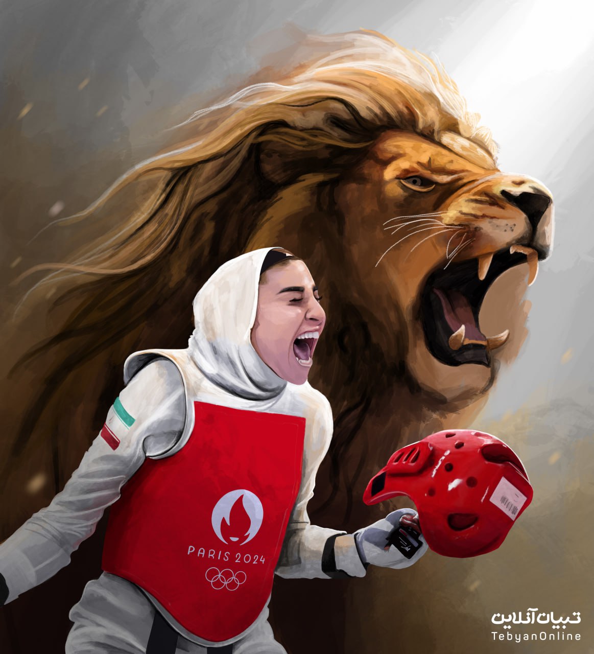 پوستر شیر دختر ایران زمین